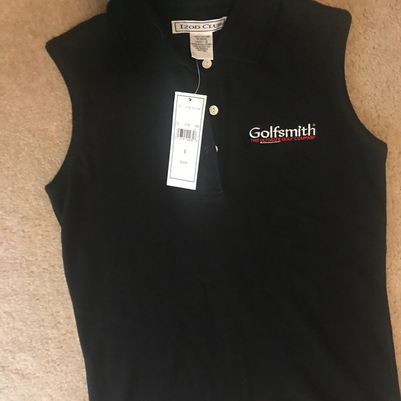 Golfsmith black sleeveless shirt NEW - Picture 1 of 3